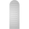 Ekena Millwork Round Top Surface Mount PVC Gable Vent: Functional, w/ 2"W x 2"P Brickmould Sill Frame, 14"W x 40"H GVPRT14X4003SF - alternate 3